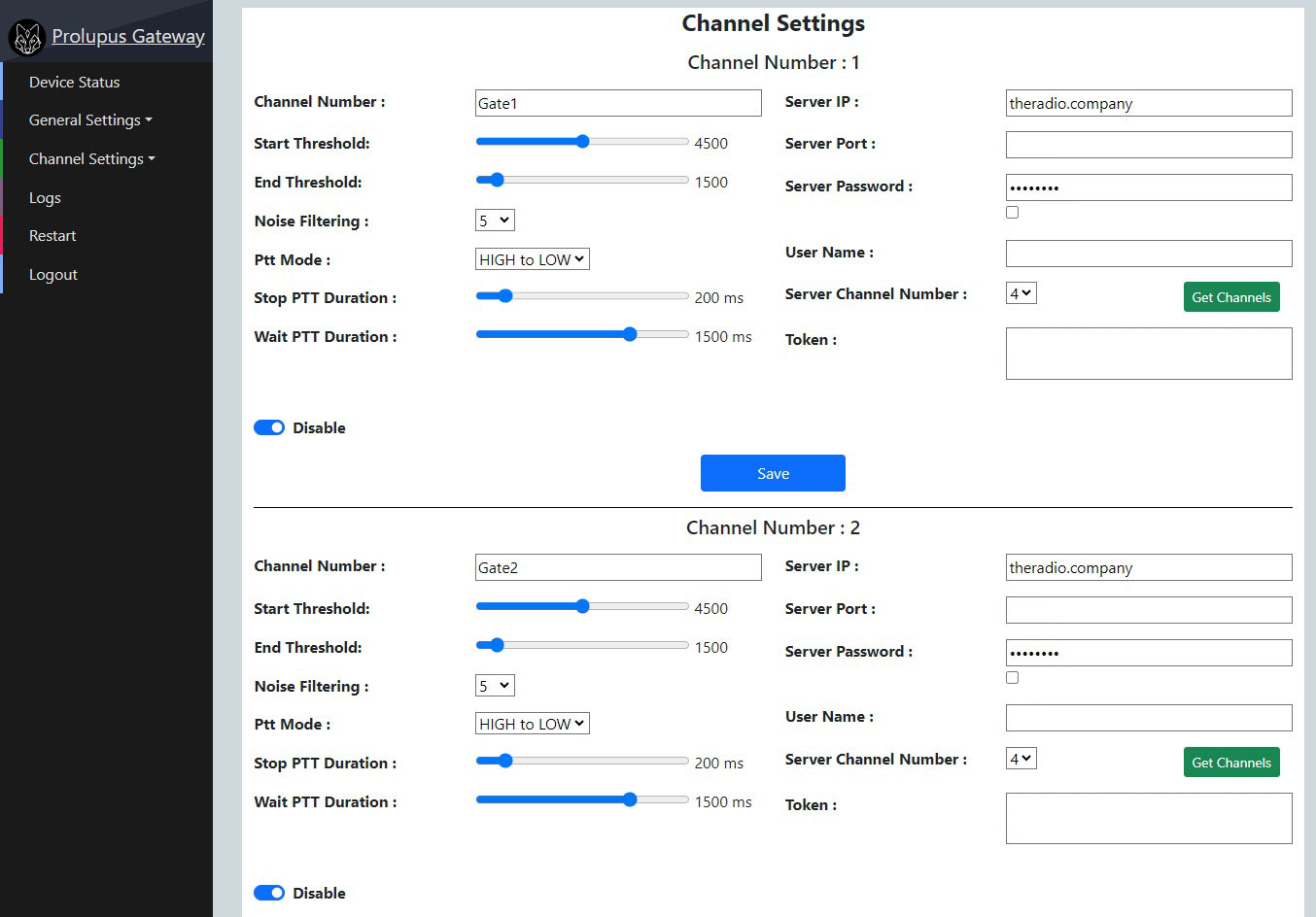 PlusPTT Management Panel